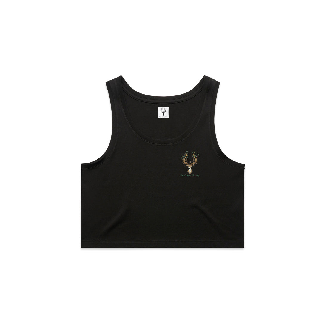 Black Cropped Vest Top
