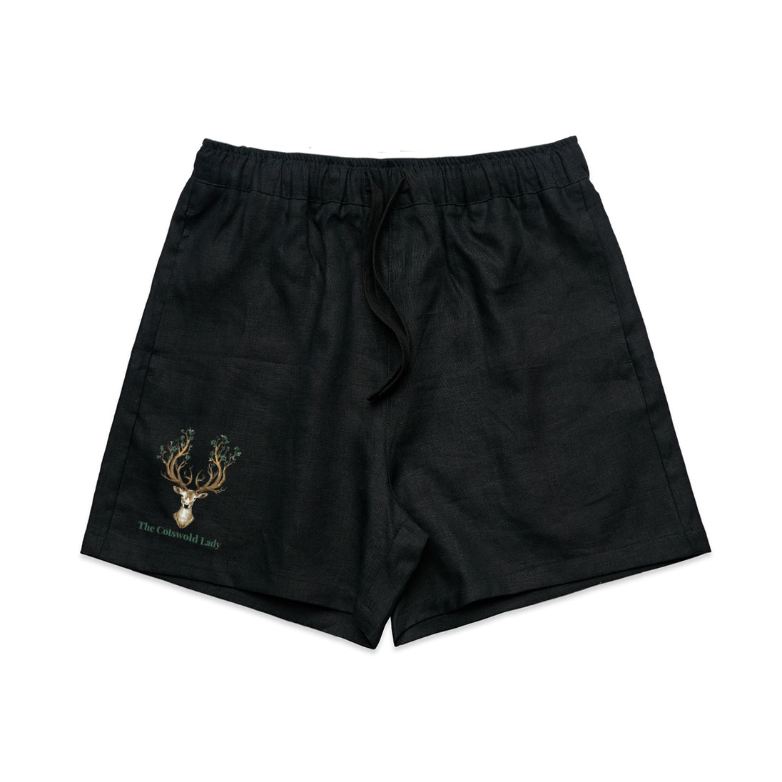 Black Linen Shorts